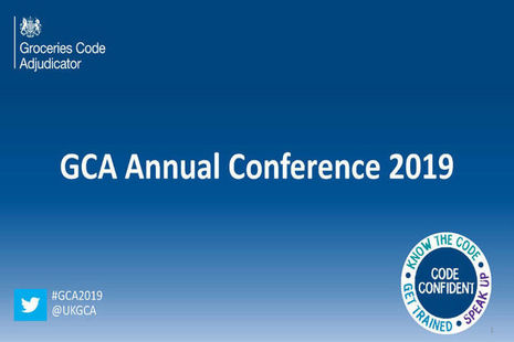 Welcome slide from the 2019 GCA conference.