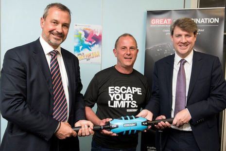 Escape Fitness with IPO CEO, Tim Moss and Minister for IP Chris Skidmore.