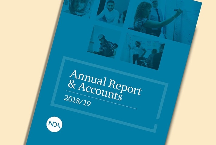 Front cover of NDA's Annual Report and Accounts 2018 to 2019