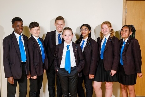 Group of teenage school children