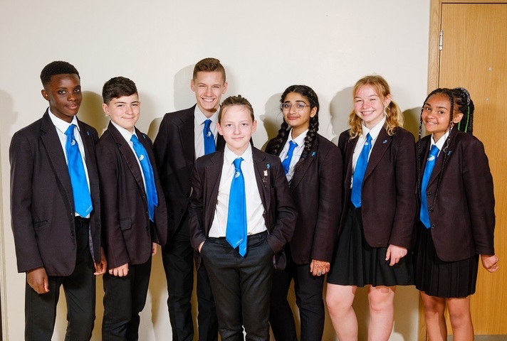 Group of teenage school children