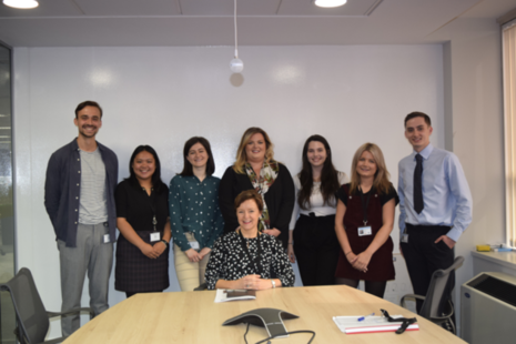 Interns and CEO Paula Sussex at SLC