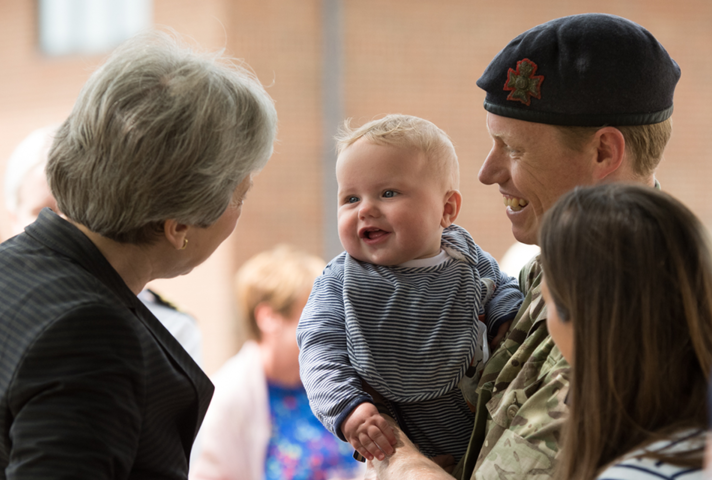 The Prime Minister met with service personnel and their families.