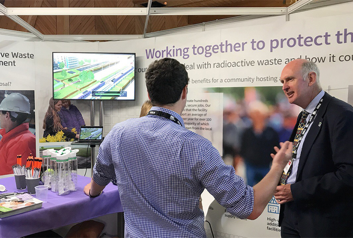 RWM experts were at our stand to explain the geology behind a GDF