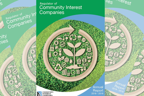 Front cover of the Community Interest Companies annual report 2018 to 2019