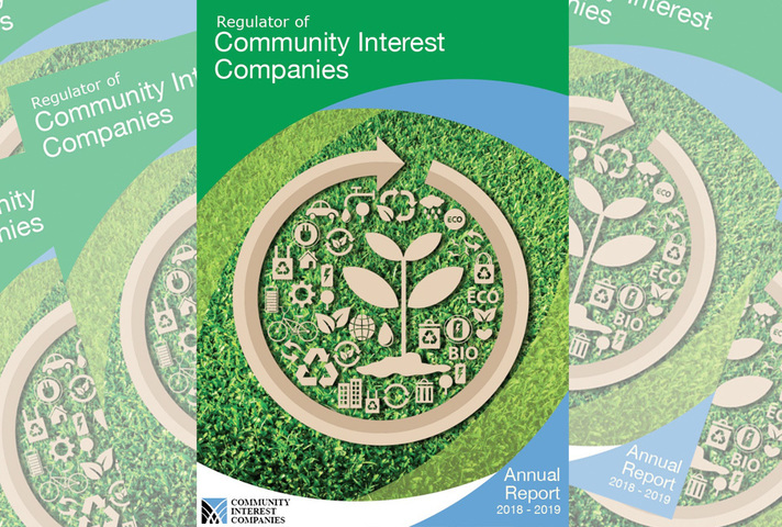 Front cover of the Community Interest Companies annual report 2018 to 2019
