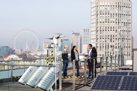Bank Energi meeting on a London rooftop.