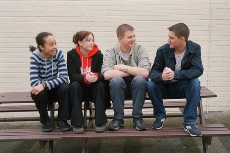 Young people sitting