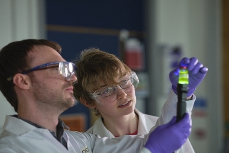 Nanoco innovators look at their quantom dot material