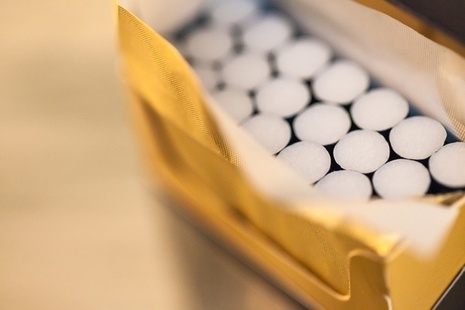 Open pack of cigarettes
