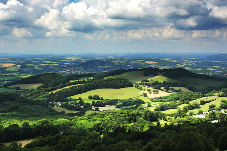 A landscpae picture of the Malvern Hills