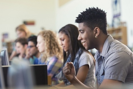 College students at computers