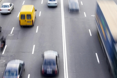 Traffic in blur on a motorway