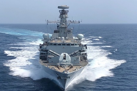HMS Montrose has been escorting British-flagged vessels through the Strait of Hormuz.