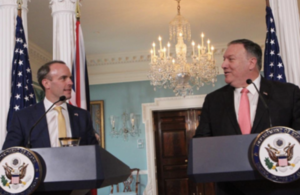 Foreign Secretary Dominic Raab and U.S. Secretary of State Mike Pompeo