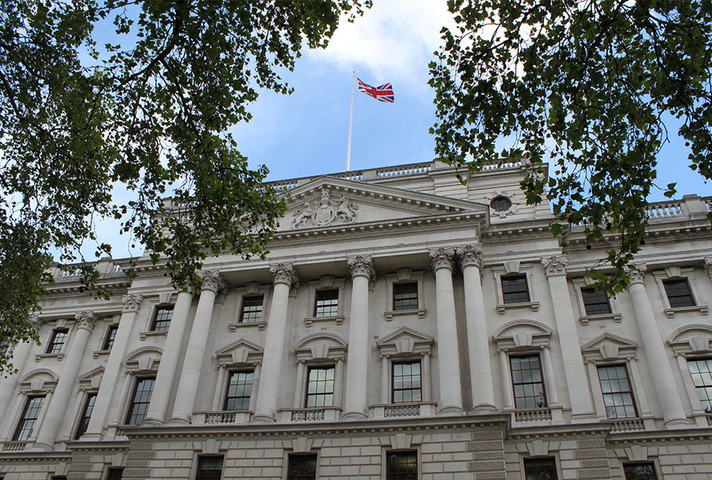Exterior of HM Treasury