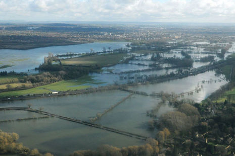 Photograph of flooded fields