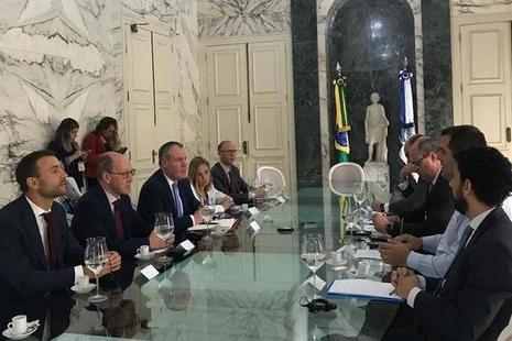 minister Burns and Brazilian officials