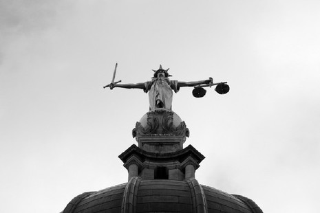 Statue of Lady Justice on top of Old Bailey