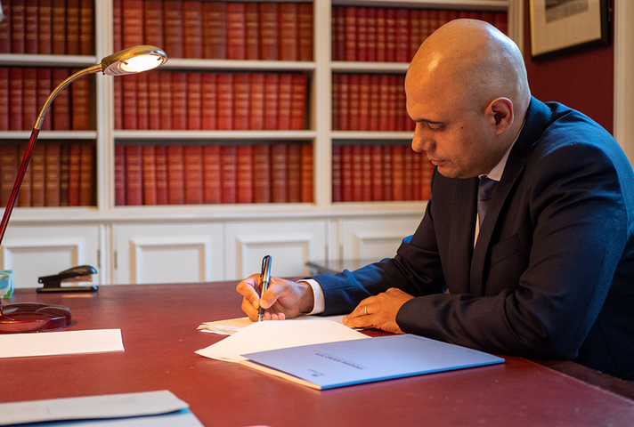 Chancellor Sajid Javid preparing for the Spending Round