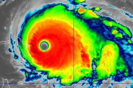 Satellite image of Hurricane Dorian
