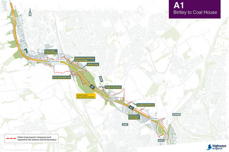 A1 Birtley to Coal House improvement plan