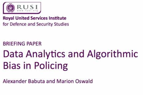 Screen grab of the cover page of RUSI's report