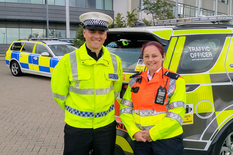 Traffic officers and police