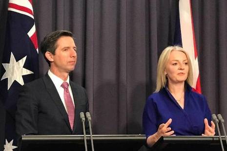 International Trade Secretary, Liz Truss and Australian Trade Minister, Simon Birmingham