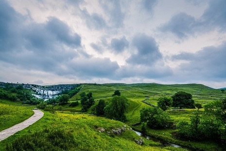Dry stone walls in the Yorkshire Dales National Park