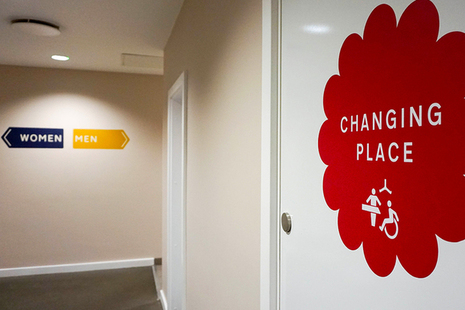 Changing place toilet.