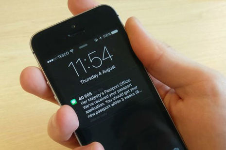 Mobile phone receiving Notify message