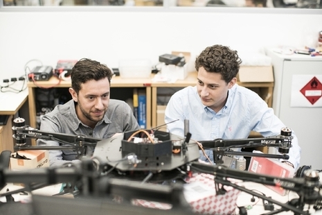 2 innovators developing their drone technology