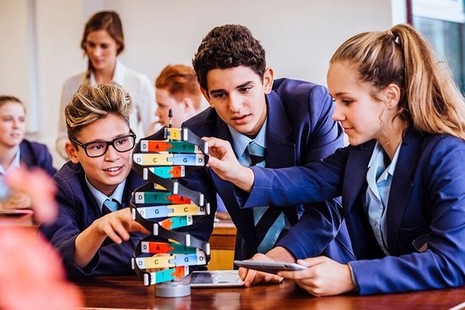 students working together