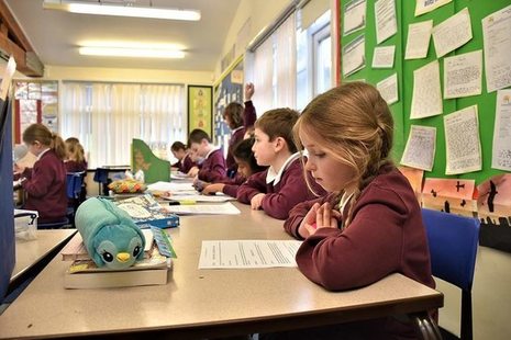 KS2 pupil listening