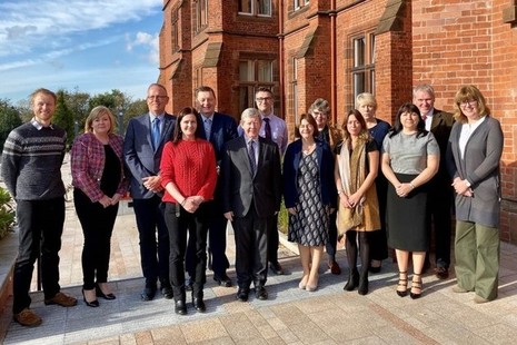 Michael Walker with organisers and speakers at event