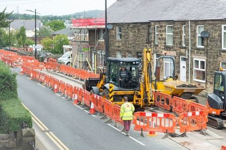Road works caused by utilities works
