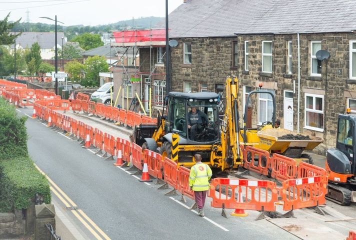 Road works caused by utilities works