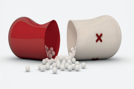 A close up view of antibiotics.