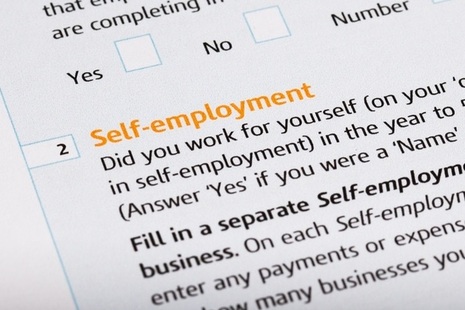 Picture of form with title self-employment