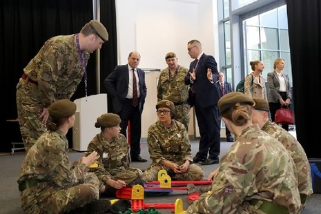 Defence Secretary Ben Wallace visits a cadet unit in Greater Manchester