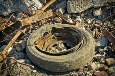Waste at a dump