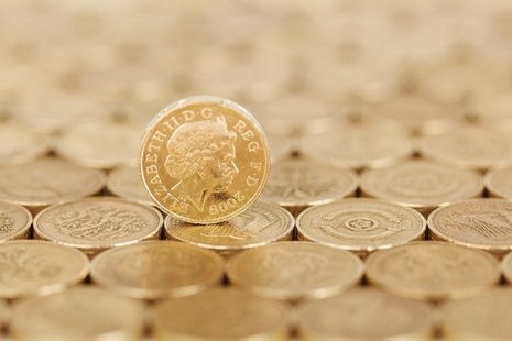 Picture of pound coins.