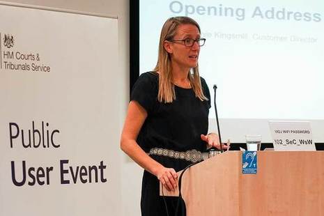 Sidonie Kingsnill addressing public user event