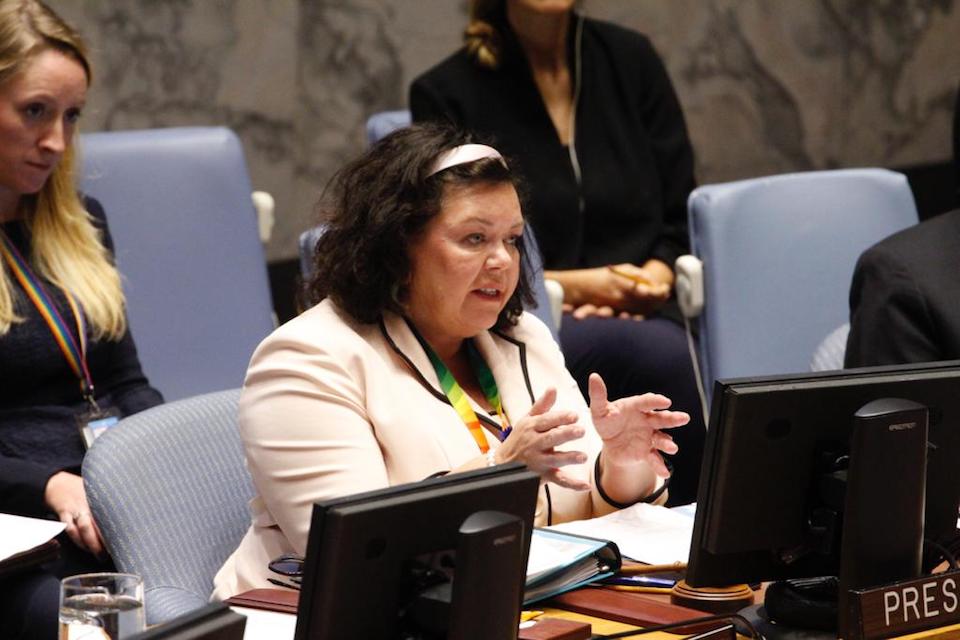 Amb. Karen Pierce at the UN Security Council briefing on Bosnia and Herzegovina
