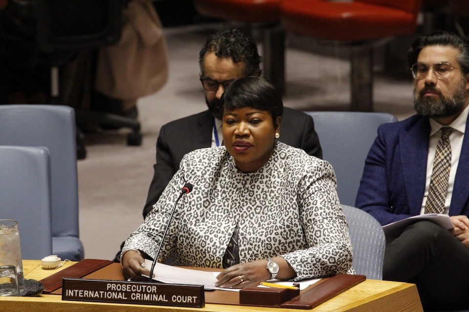 ICC Prosecutor Fatou Bensouda at the Security Council briefing on Libya