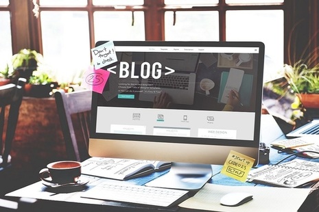 Computer with Word Blog