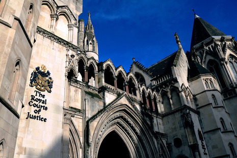 A photograph of the High Court in London.