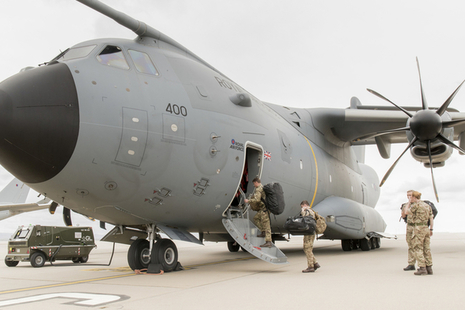 RAF A400M. Crown copyright.