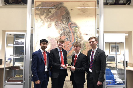 The winning team from Loughborough Grammar School.